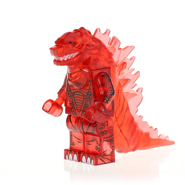 Godzilla Red Clear Monster Horror Movie Minifigure - Minifigure Bricks