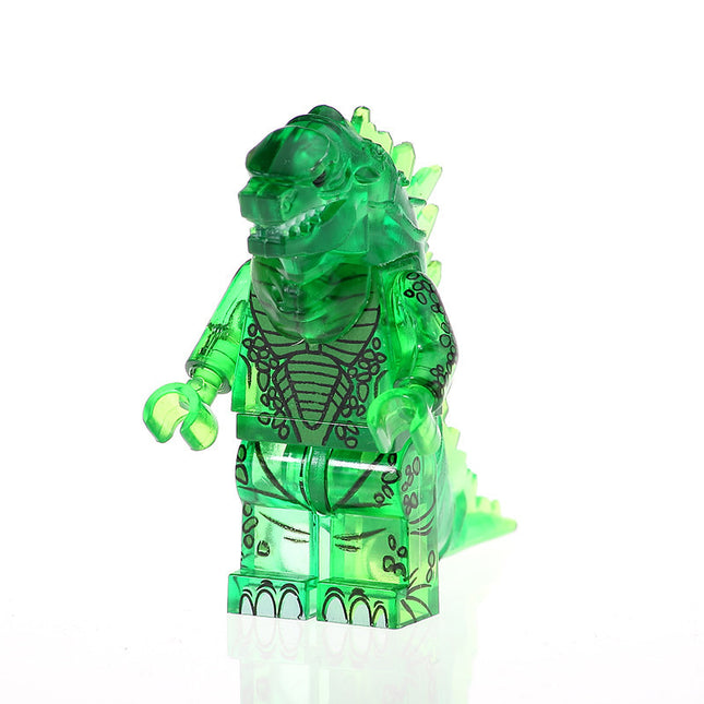 Godzilla Green Clear Monster Horror Movie Minifigure - Minifigure Bricks