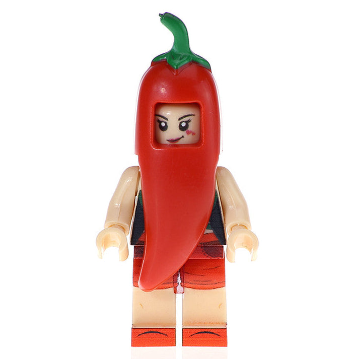 Cheeky Chilli Outfit Mascot Food Minifigure – Minifigure Bricks