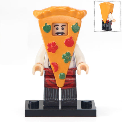 Pizza Outfit Mascot Fast Food Minifigure - Minifigure Bricks