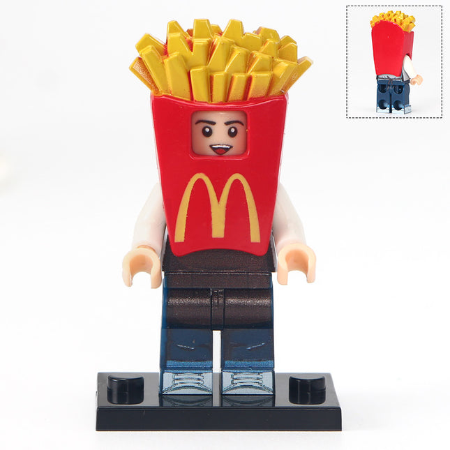 McDonalds Fries Outfit Fast Food Mascot Minifigure - Minifigure Bricks