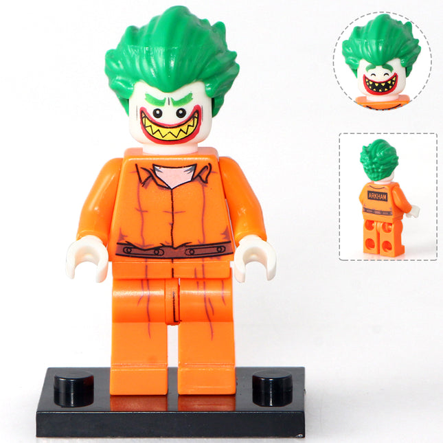 The Joker Prison Outfit Custom DC Comics Supervillain Minifigure - Minifigure Bricks