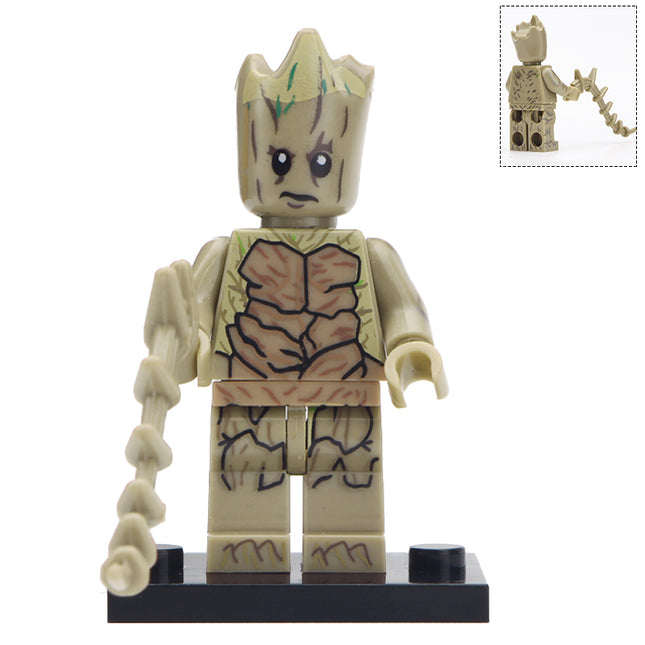 Groot Custom Marvel Superhero Minifigure Guardians of the Galaxy - Minifigure Bricks