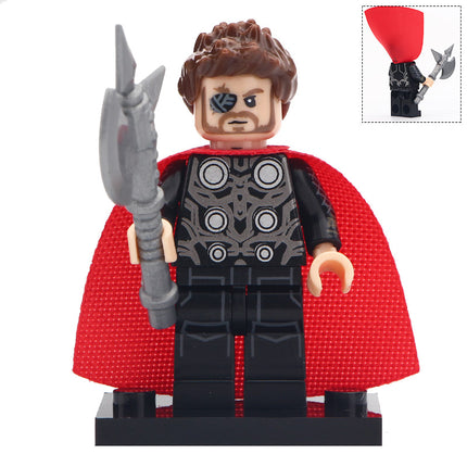 Thor with Battle Axe Custom Marvel Superhero Minifigure - Minifigure Bricks
