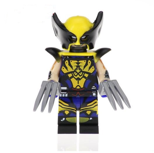 Wolverine (X-Men) Black and Yellow Suit Marvel Superhero Minifigure - Minifigure Bricks