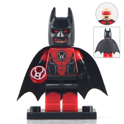 Red Lantern Batman Custom DC Comics Superhero Minifigure - Minifigure Bricks