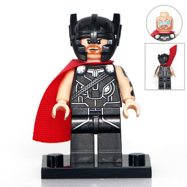 Thor Black Outfit Custom Marvel Superhero Minifigure - Minifigure Bricks
