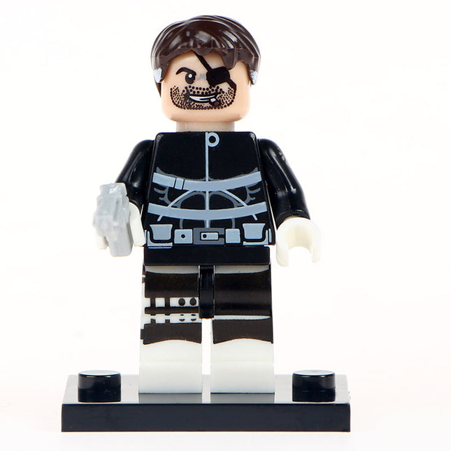 Nick Fury Classic Custom Marvel Superhero Minifigure - Minifigure Bricks