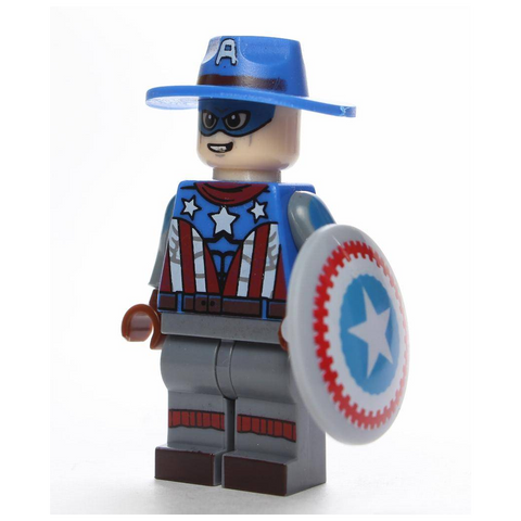 Captain America Wild West Custom Marvel Superhero Minifigure