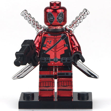 Chrome Deadpool Custom Marvel Superhero Minifigure