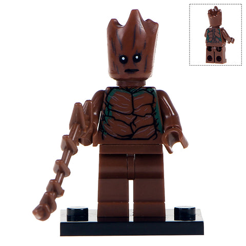 Groot custom Marvel Superhero Minifigure Guardians of the Galaxy - Minifigure Bricks