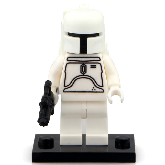 White Boba Fett Classic custom Star Wars Minifigure - Minifigure Bricks