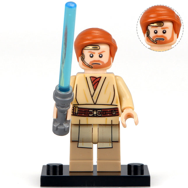 Obi-Wan Kenobi Jedi custom Star Wars Minifigure - Minifigure Bricks