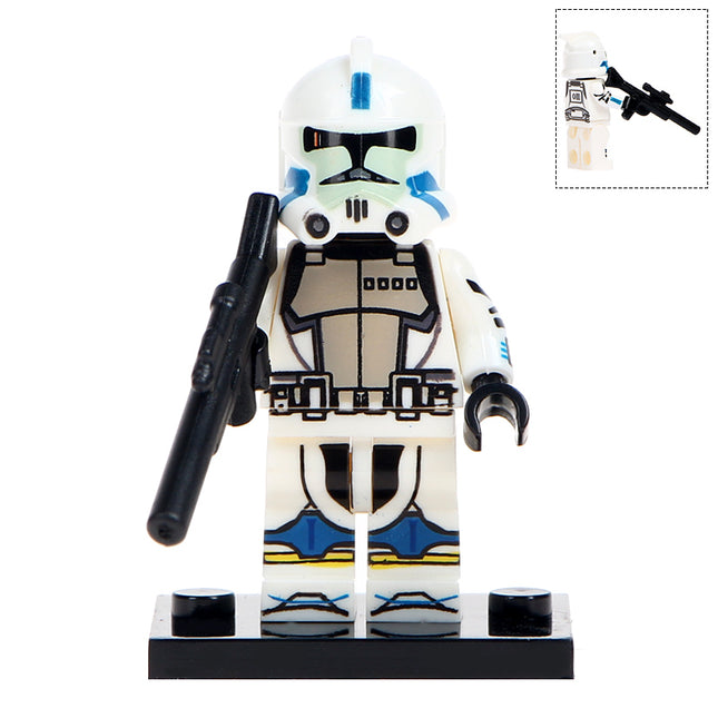 Clone Trooper with Blue Marking Custom Star Wars Minifigure - Minifigure Bricks