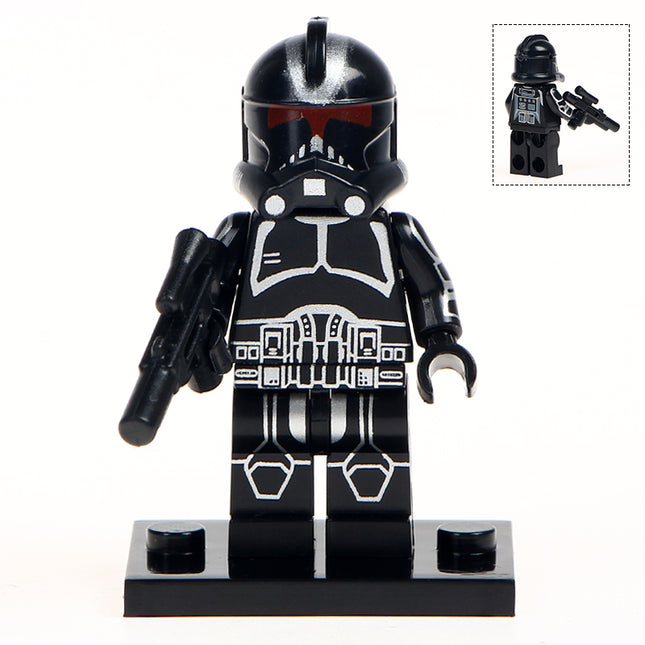 Black Clone Storm Trooper custom Star Wars Minifigure - Minifigure Bricks