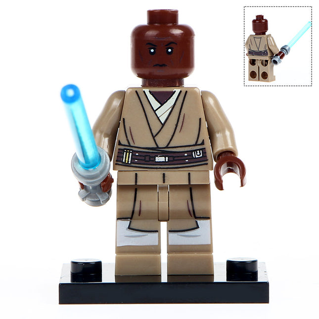 Mace Windu Jedi Master Star Wars Minifigure - Minifigure Bricks