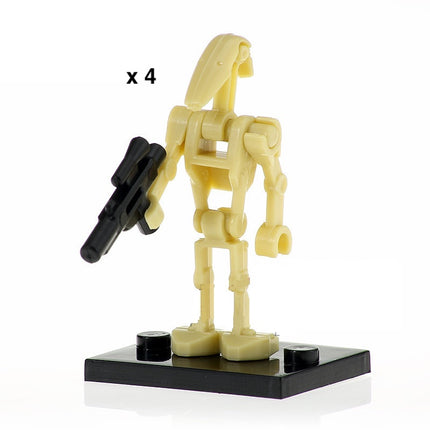 4 x Battle Droid B1 custom Star Wars Minifigure - Minifigure Bricks