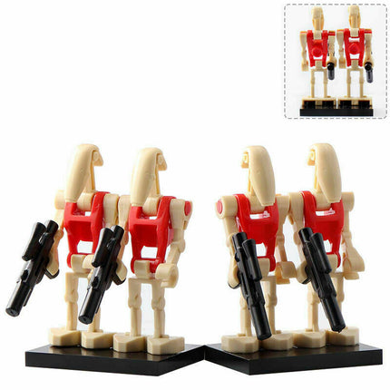 4 x Security Battle Droid custom Star Wars Minifigure - Minifigure Bricks