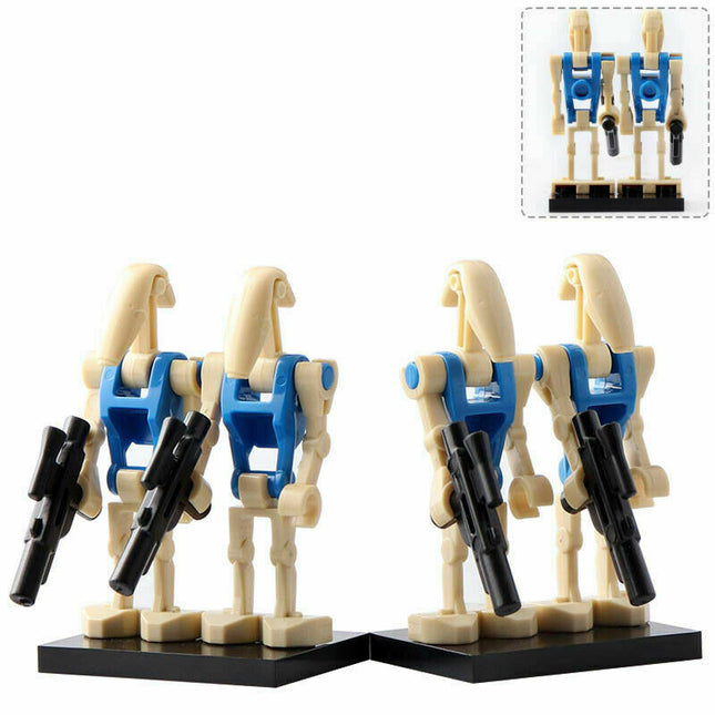 4 x Pilot Battle Droid custom Star Wars Minifigure - Minifigure Bricks