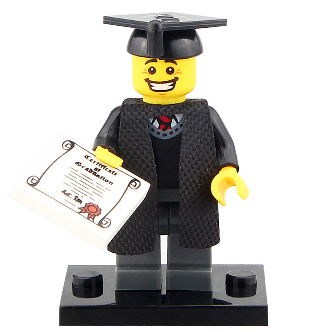 Graduation Graduate Custom Minifigure - Minifigure Bricks