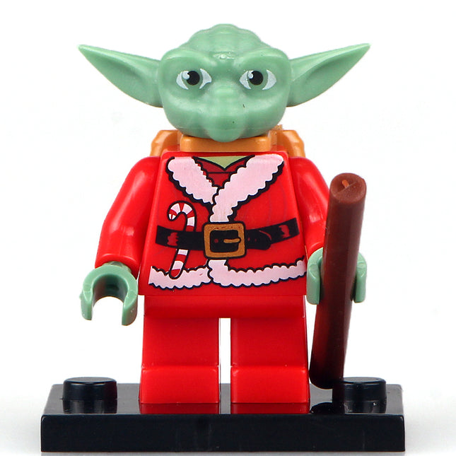 Yoda Santa Christmas Special custom Star Wars Minifigure - Minifigure Bricks