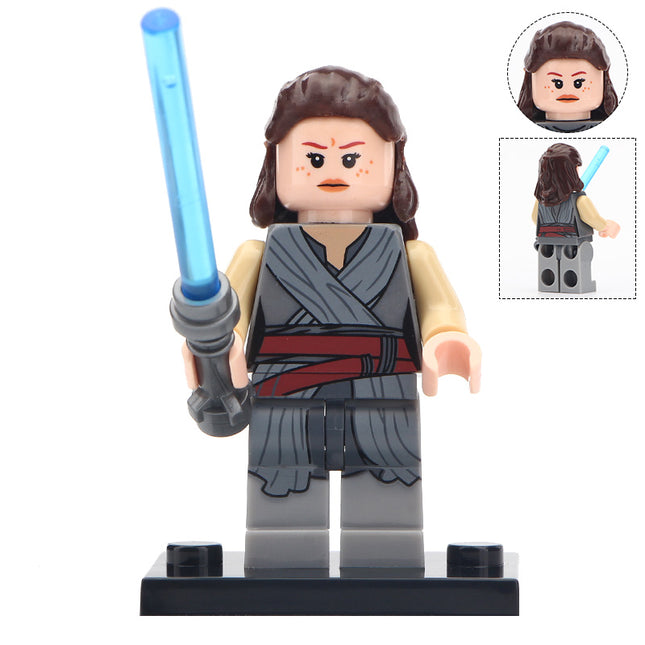 Rey Last Jedi Custom Star Wars Minifigure - Minifigure Bricks