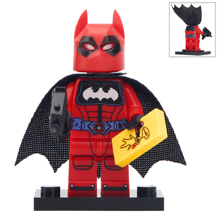 Batman X Deadpool Custom DC Comics Marvel Superhero Minifigure v3 - Minifigure Bricks