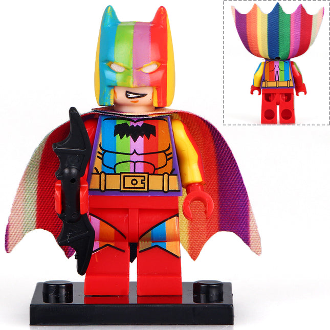 Rainbow Batman Custom DC Comics Superhero Minifigure