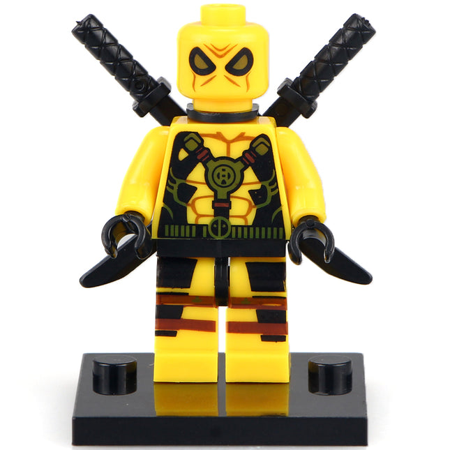 Deadpool Yellow Suit Custom Marvel Superhero Minifigure