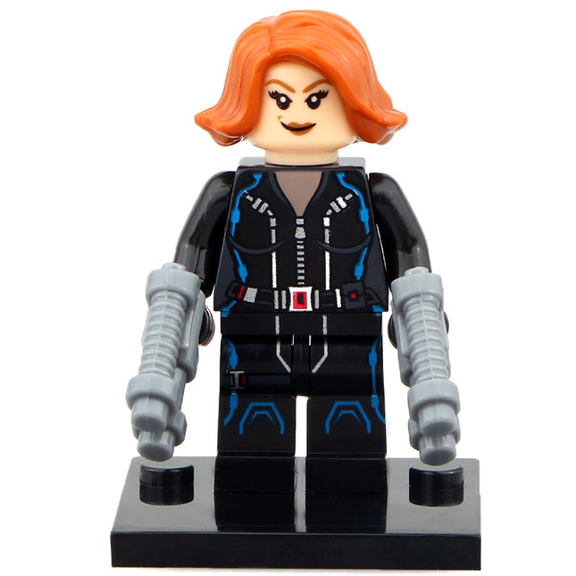 Black Widow Custom Marvel Superhero Minifigure v2 - Minifigure Bricks