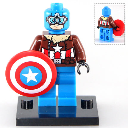 Captain America Pilot Custom Marvel Superhero Minifigure