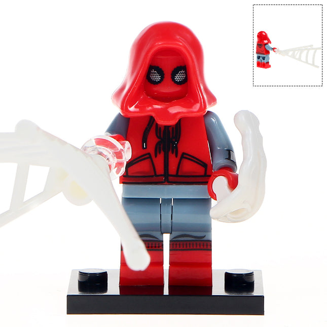 Spider-Man with Web Custom Marvel Superhero Minifigure - Minifigure Bricks