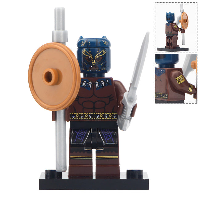 Black Panther Custom Marvel Superhero Minifigure - Minifigure Bricks