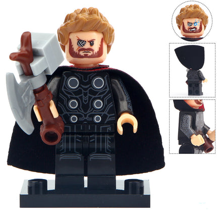 Thor Black Suit Custom Marvel Superhero Minifigure - Minifigure Bricks
