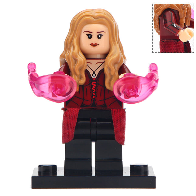 Scarlet Witch Marvel Superhero Custom Minifigure - Minifigure Bricks