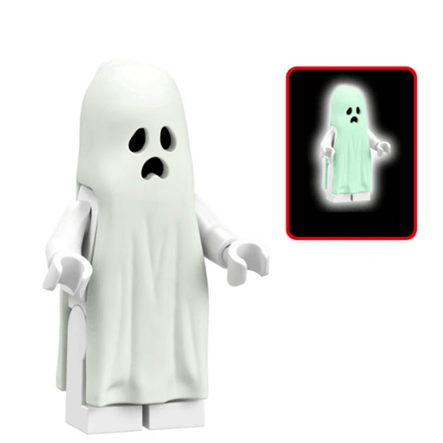 Glow-in-the-Dark Ghost Vitruvius Minifigure - Minifigure Bricks