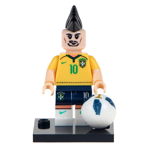 Neymar Jr Minifigure Football Brazil Kit - Minifigure Bricks