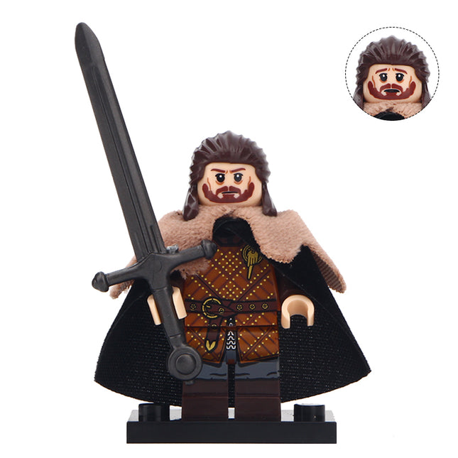 Ned Stark from Game of Thrones GoT custom Minifigure - Minifigure Bricks