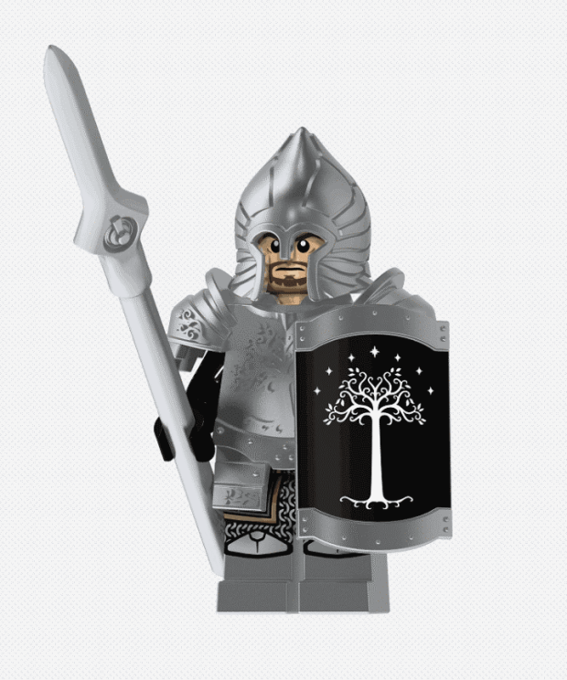 Gondor Soldier with Armor custom Lord of the Rings Minifigure