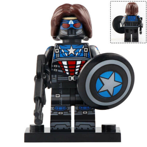 Winter Soldier x Captain America Custom Marvel Superhero Minifigure