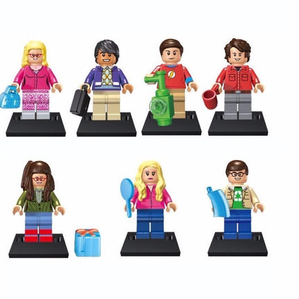 Big Bang Theory TV Series Full Set 7 Minifigures - Minifigure Bricks