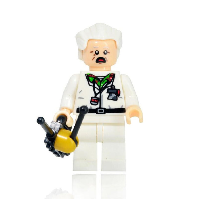 Doc Brown Minifigure from Back to the Future - Minifigure Bricks