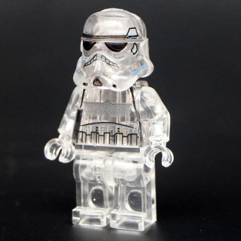 Transparent Clear Stormtrooper custom Star Wars Minifigure - Minifigure Bricks