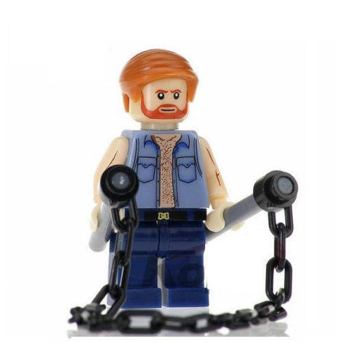 Chuck Norris Minifigure with Weapon - Minifigure Bricks