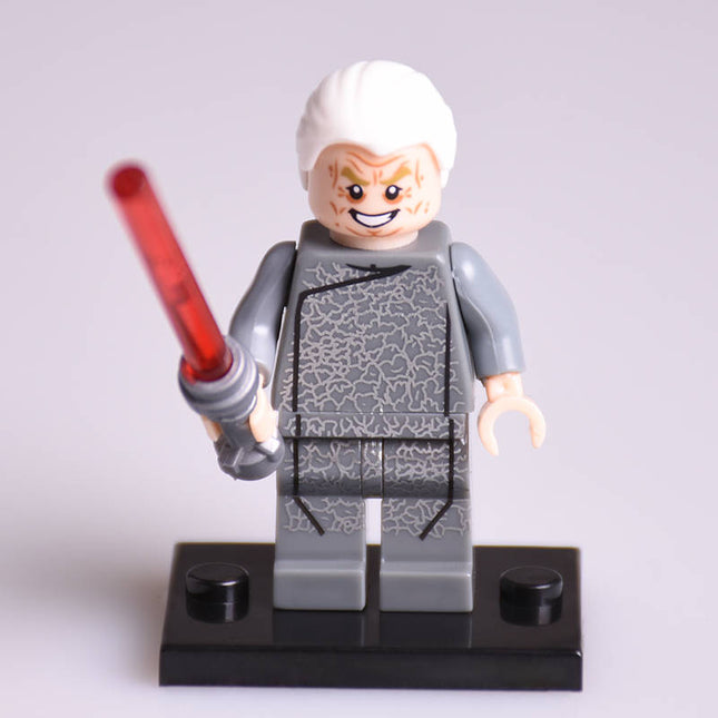 Chancellor Palpatine (Episode III) custom Star Wars Minifigure Grey Outfit - Minifigure Bricks