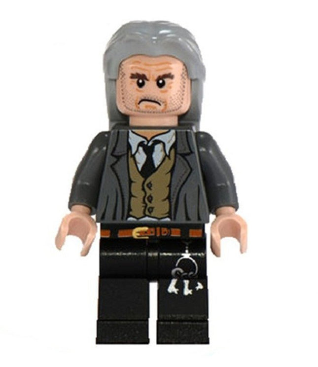 Argus Filch custom Harry Potter Series Minifigure Hogwarts Caretaker - Minifigure Bricks