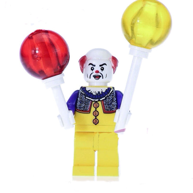 Pennywise Clown from IT Horror Movie Minifigure 1990 Version - Minifigure Bricks