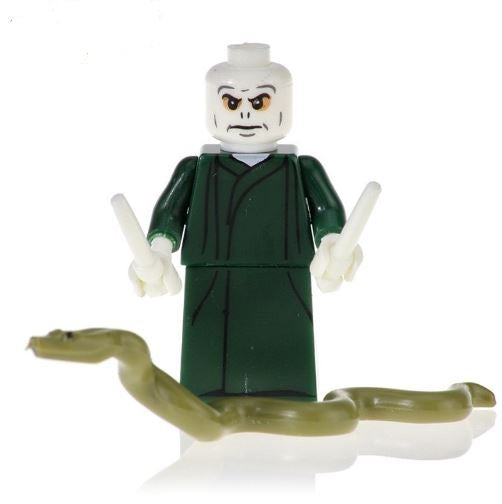 Lord Voldemort with Nagini Snake custom Harry Potter Series Minifigure - Minifigure Bricks