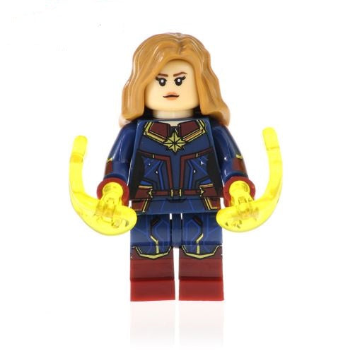 Captain Marvel Custom Marvel Superhero Minifigure – Minifigure Bricks