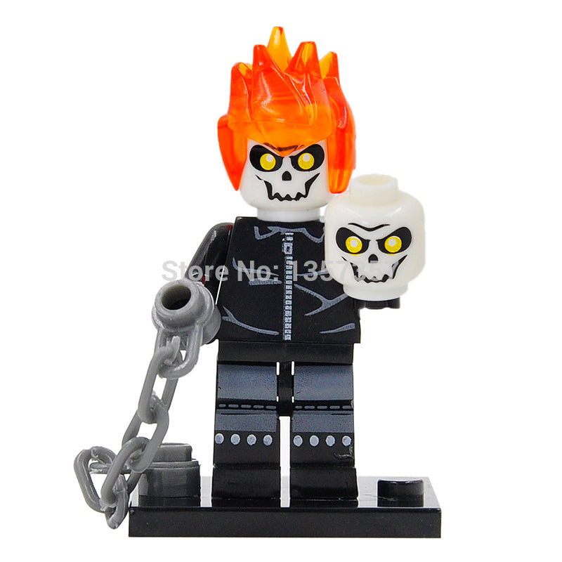 Ghost Rider Mini Ghost Rider Custom Marvel Superhero Minifigure – Minifigure Bricks